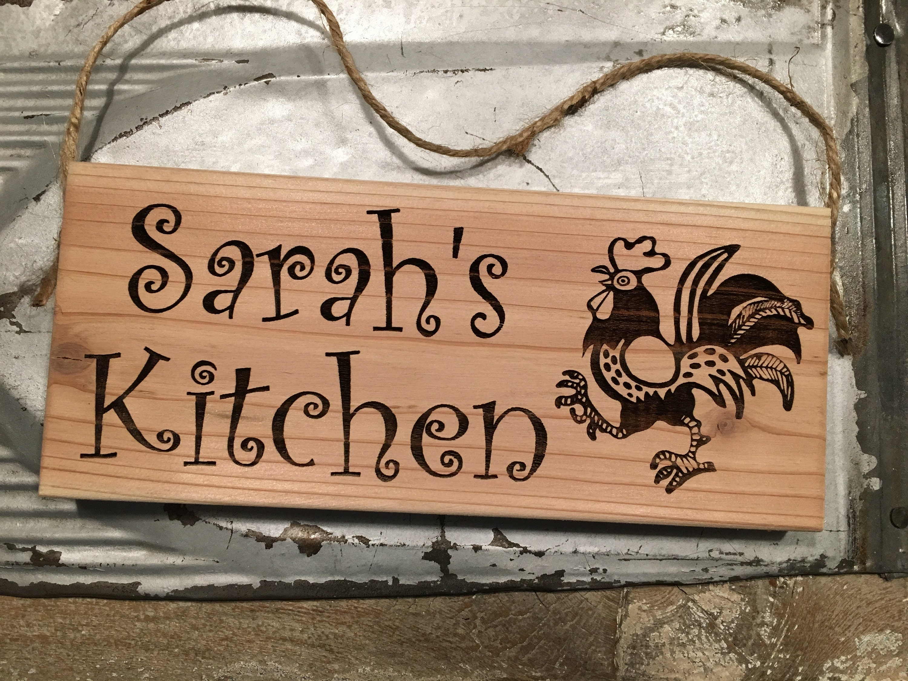 Wooden Kitchen Sign Handmade Personalized Kitchen Sign Etsy