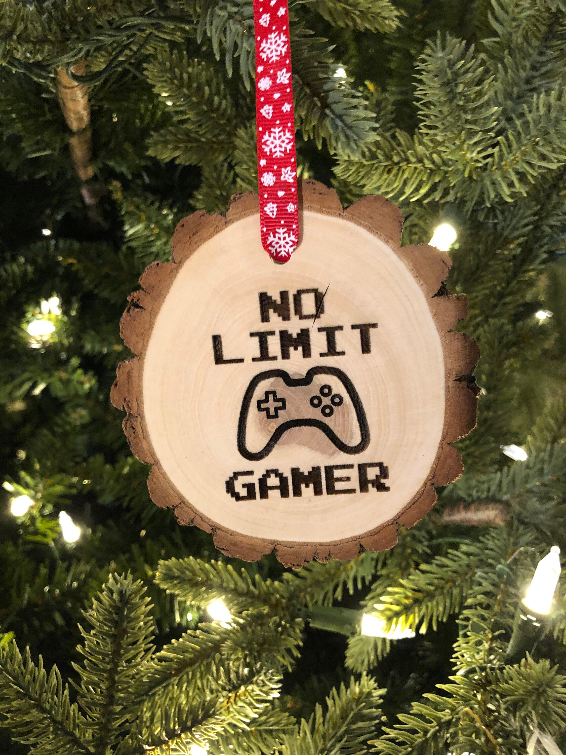 Wooden Christmas Ornament No Limit Gamer Gamer Life Etsy