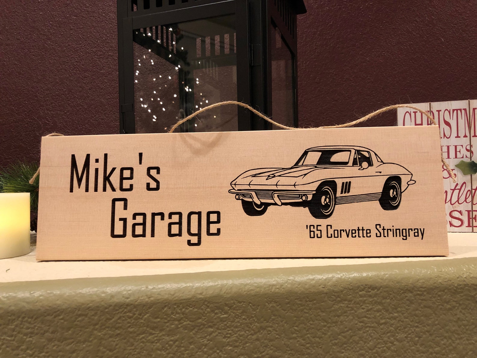 Custom Garage Sign Wooden Garage Sign Garage Decor Car Man Etsy
