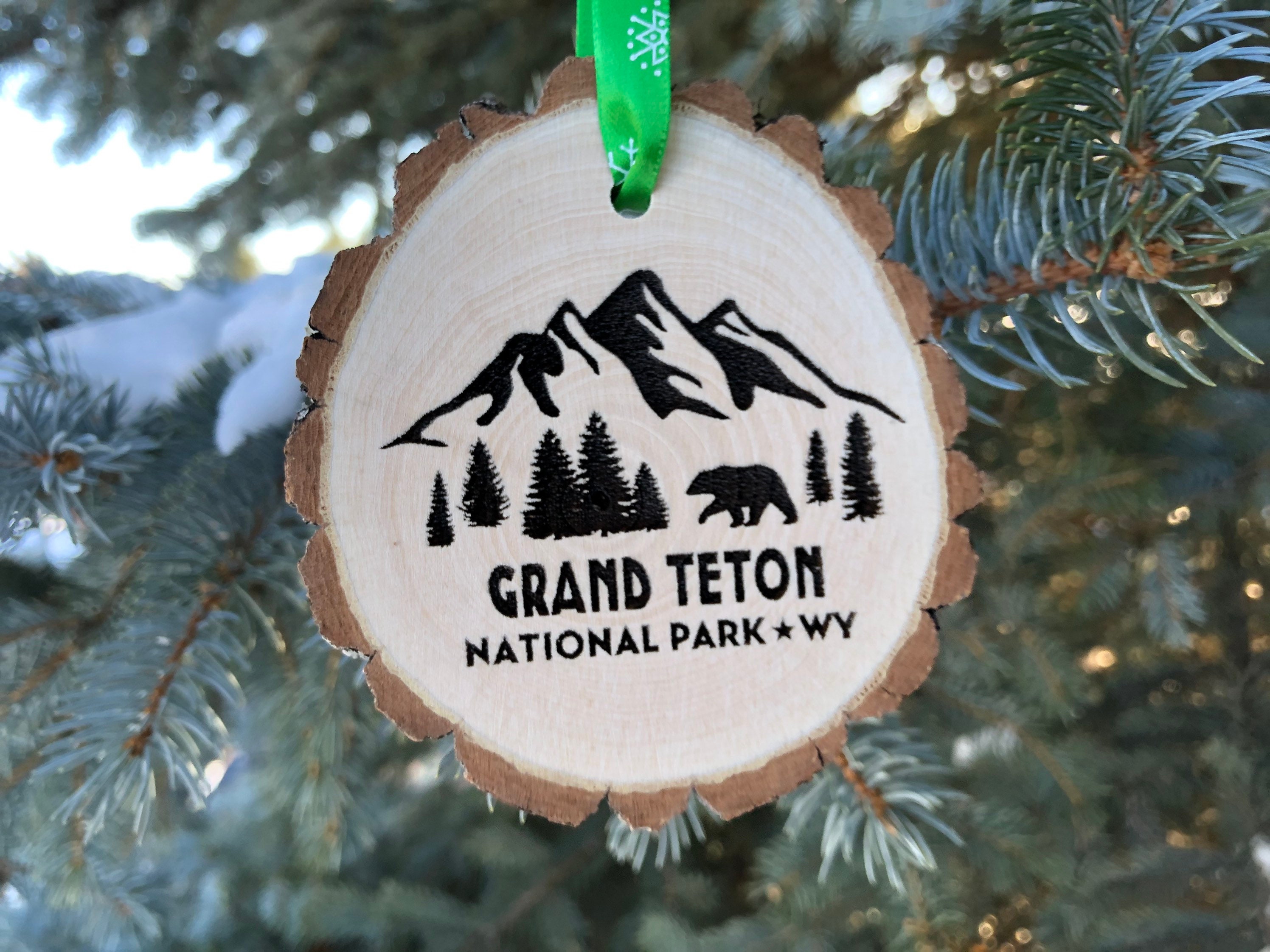 Grand Teton National Park Wooden Ornament Christmas Wyoming | Etsy