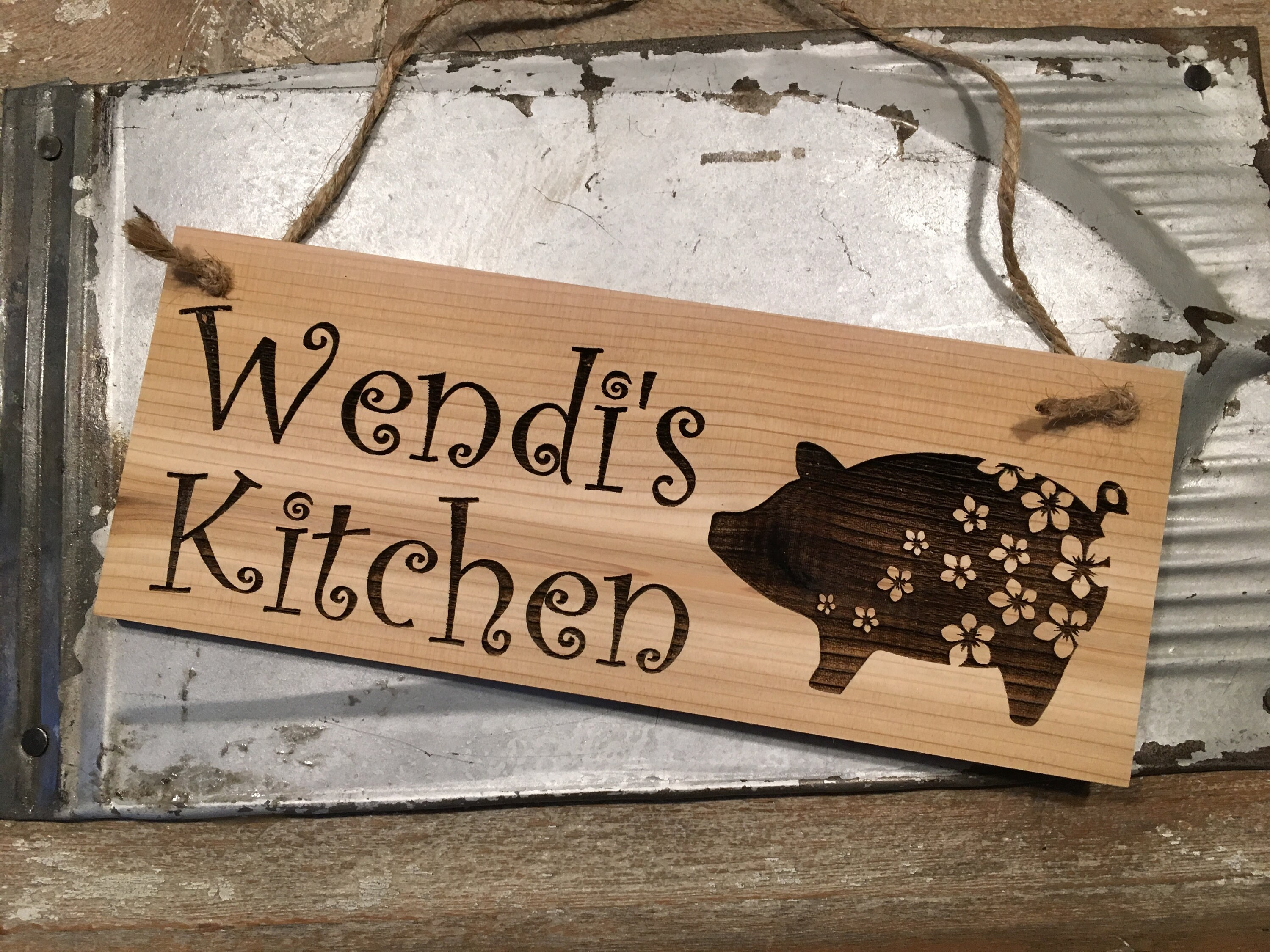 Wooden Kitchen Sign Handmade Personalized Kitchen Sign Etsy