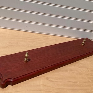 Scrolled Ship Model Display Cherry Wood Base