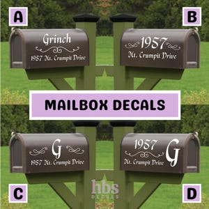 Custom Mailbox Decals | Mailbox Numbers | Vinyl Decal Stickers | Mailbox Address Decals | Address Vinyl Decal | Post Box Decal