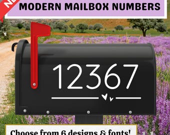 Custom Mailbox Decals | Mailbox Numbers | Vinyl Decal Stickers | Mailbox Address Vinyl Decals | Post Box Decal | House Number Vinyl Sticker