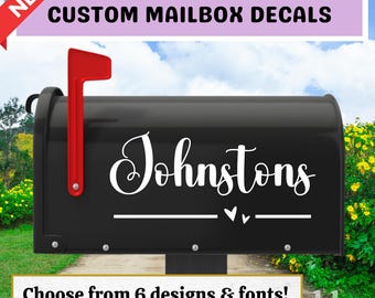 Custom Mailbox Decals | Mailbox Numbers | Vinyl Decal Stickers | Mailbox Address Vinyl Decals | Post Box Decal | House Number Vinyl Sticker