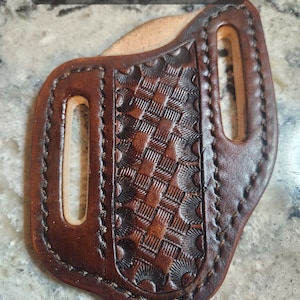 Handmade Pancake Leather knife sheath