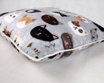 Cushion cover - CAT - white border, baby gift, child gift, birth gift
