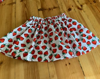 Child's Strawberry gathered skirt