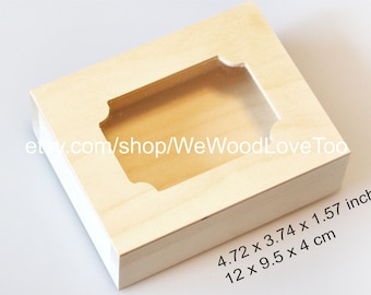 Unfinished Wooden Box | Natural wooden Box | Unfinished Box | Unpainted Wooden Box | Wooden Box DIY | glass lid box |Unpainted Decoupage Box
