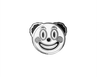 Monochrome Clown Emoji - Enamel Pin