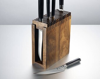 Walnut Knife Block