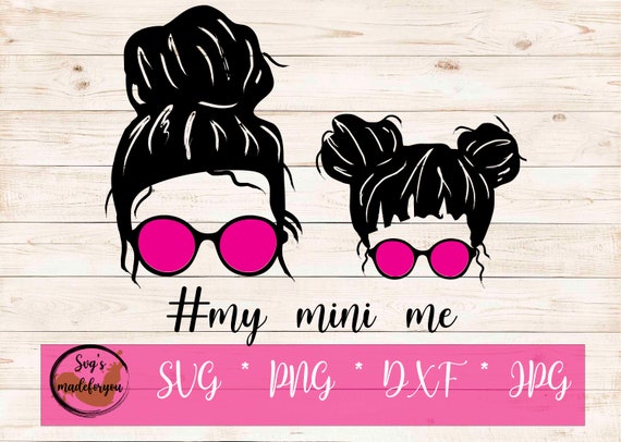 Download My mini me svg Mom and Daughter svg Messy bun skull svg | Etsy