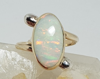 Tiger stripes anyone? Coober pedy solid white opal ring!