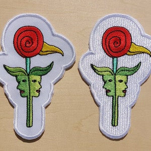 Expresión germinada hierro en parche bordado apliques divertido extraño caramelo botánico hecho en casa