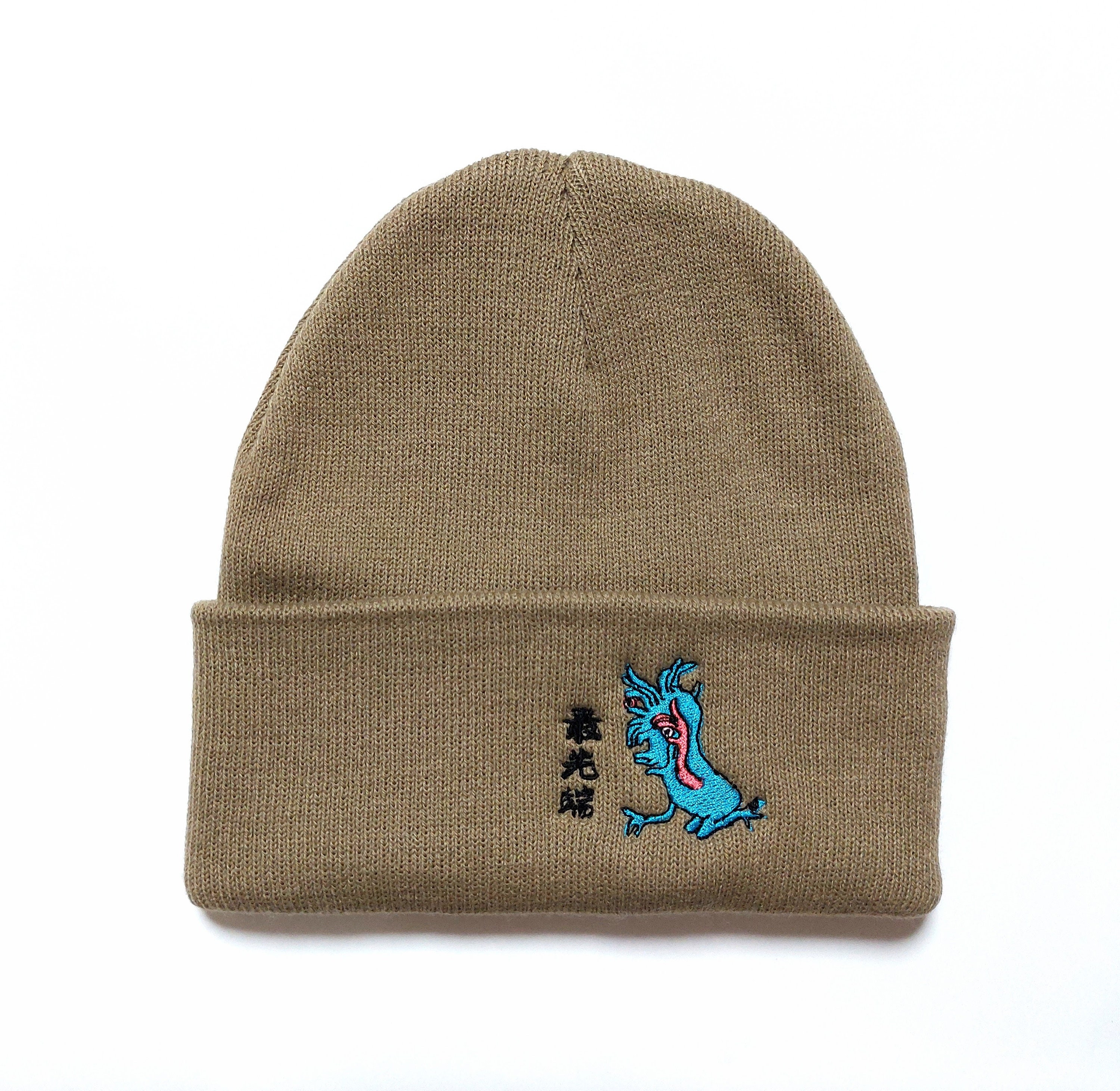 【日本入手困難】INITIAL BEANIE IN COTTON cuffed-beanie-white-front-