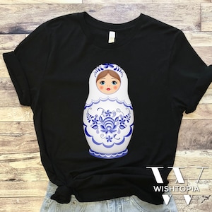 Beautiful Porcelain White Matryoshka Russian Nesting T-Shirt