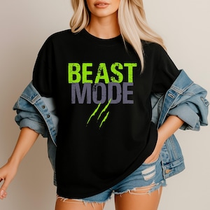 Beast Mode Gym Shirt, Fitness Workout T-Shirt, Motivational Comfort Colors Tee, Powerlifting Training Top, Athletic Gift for Men & Women