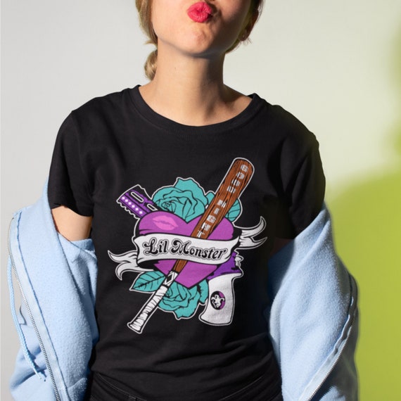 Lovely Harley Quinn Lil Monster Good Night Bat T-Shirt, Suicide Squad Harley Shirt, Birds of Prey, Harley Quinn Cosplay, Comic Lover Gifts