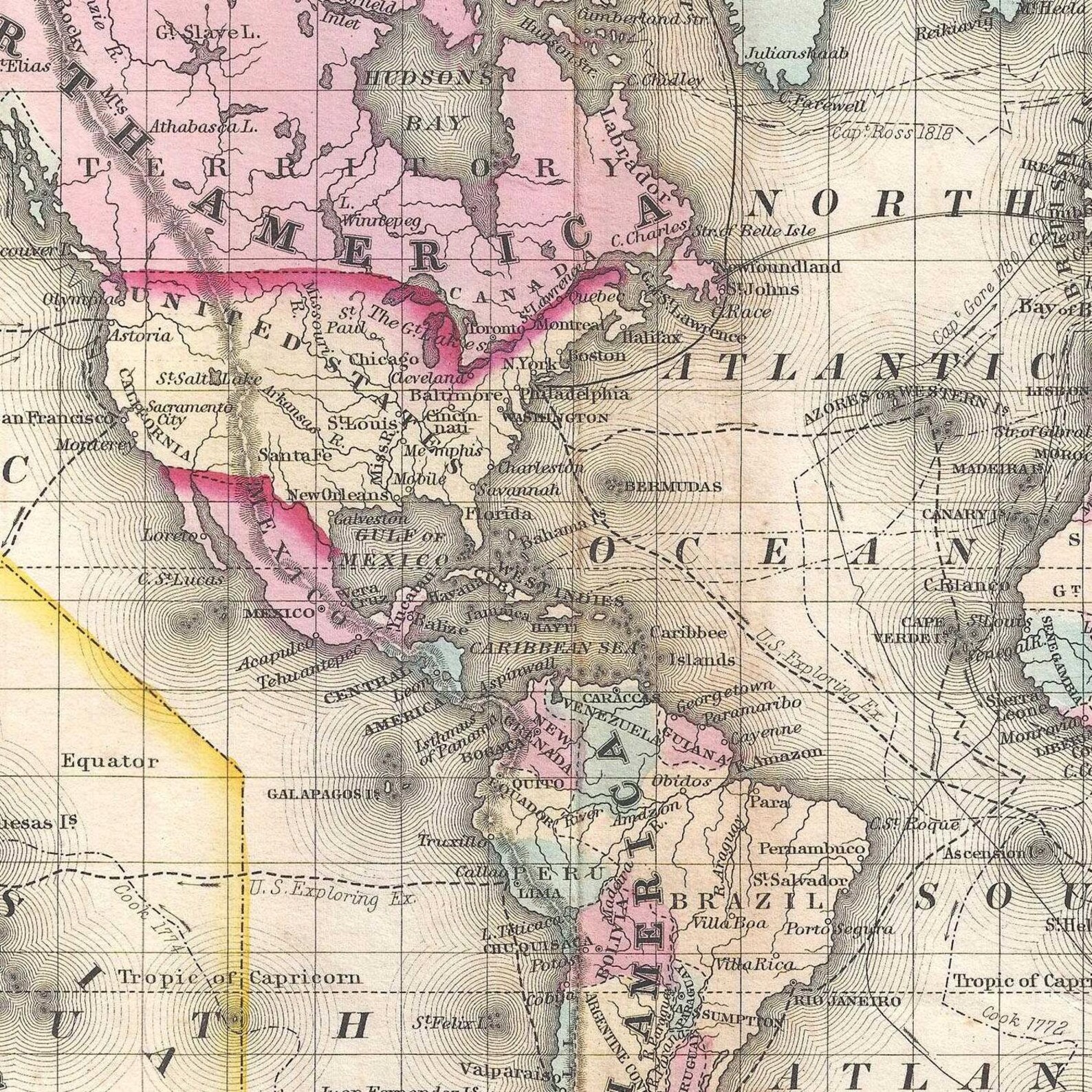 Old Map of the World 1861 Rare Map Antique Map Fine | Etsy