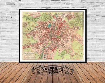 Office Gift Chemnitz Map Print Chemnitz Map Poster City Wall Art L502v4 Chemnitz Print Street Map Decor Chemnitz Road Map