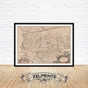 Ancient Macedonia Map Print: 1650 Fine Art Reproduction