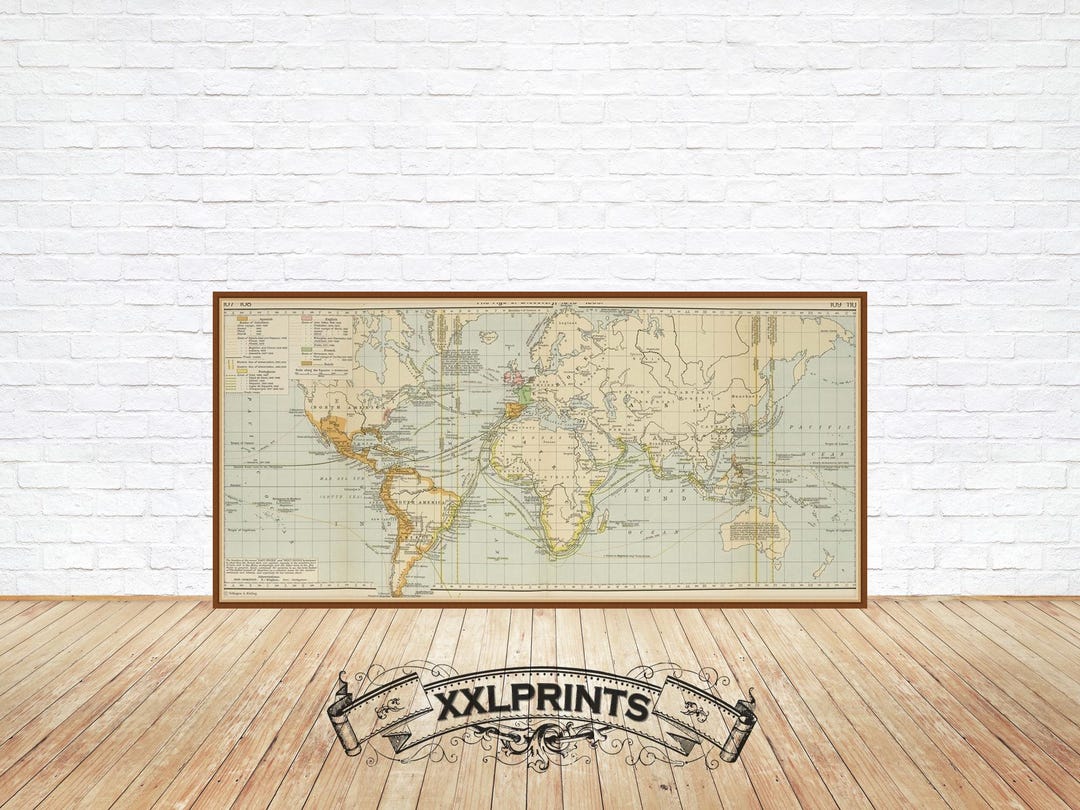 Age of Discovery Antique Map Print: 1340-1600s Navigation Art - Etsy