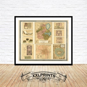 Mexico City Map Print: 1897 Antique Distrito Federal Reproduction