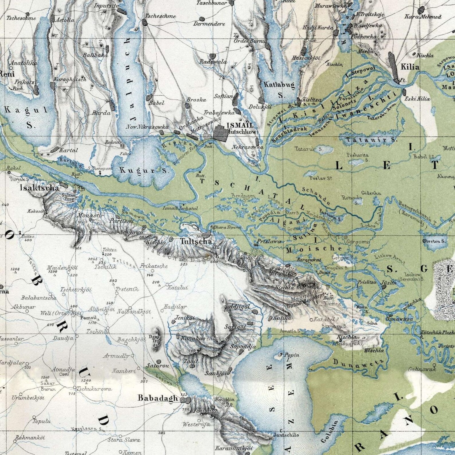 Карта устье дуная