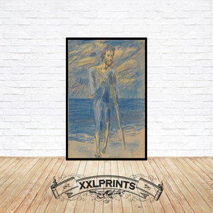 Pablo Picasso, Beggar with crutch, 1904, fine reproduction, fine art print, oversize print