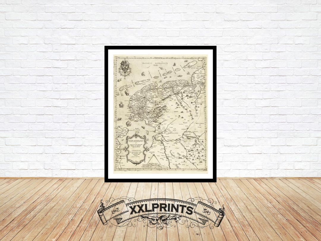 Friesland Map Print: 1566 Ancient Fine Art Reproduction - Etsy