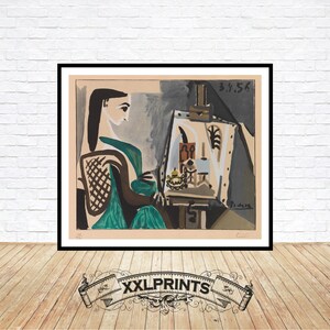 Picasso Woman in Workshop Print: 1956 Fine Art Reproduction
