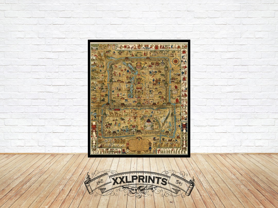 Beijing China Map Print: 1936 Peking Antique Fine Art Reproduction - Etsy