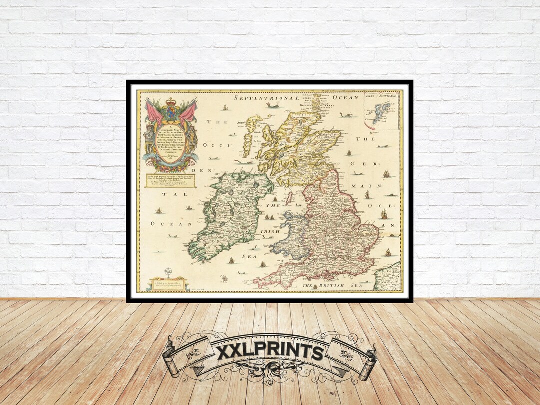 1669 Map of England, Scotland, Ireland: Fine Art Giclée Print - Etsy