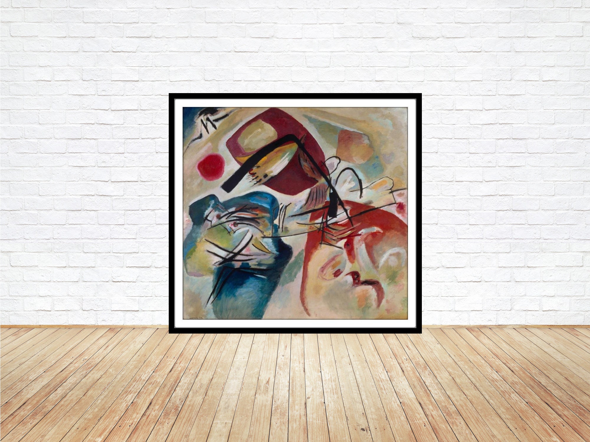 With Nose Clip fine reproduction fine art print 1912 large Wassily Kandinsky oversize print