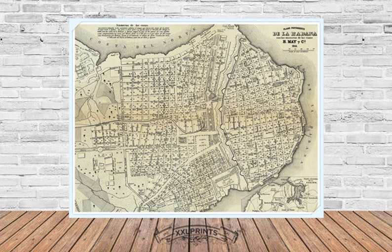 Antique map of Havana, Cuba, 1853, outdated map, great replica, antique decor, high-quality artwork print image about Printable Map of Havana identify Antique map of Havana, Cuba, 1853, aged map, fantastic replica, antique decor, high-quality artwork print