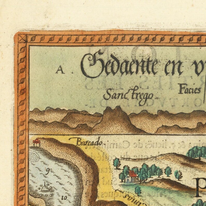 detail of the map from the top left corner