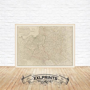 Antieke kaartafdruk: Polen en Pruisen, 1799, kunstreproductie