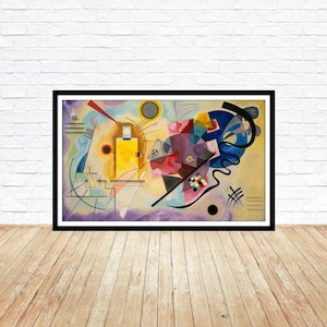 Kandinsky Yellow Red Blue Print: Abstract Fine Art Reproduction