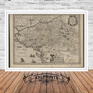 Mapa antigo do sudoeste da França, 1800, mapa muito raro, mapa antigo, reprodução fina, mapa grande, impressão de belas artes, decoração antiga, impressão de mapa grande
