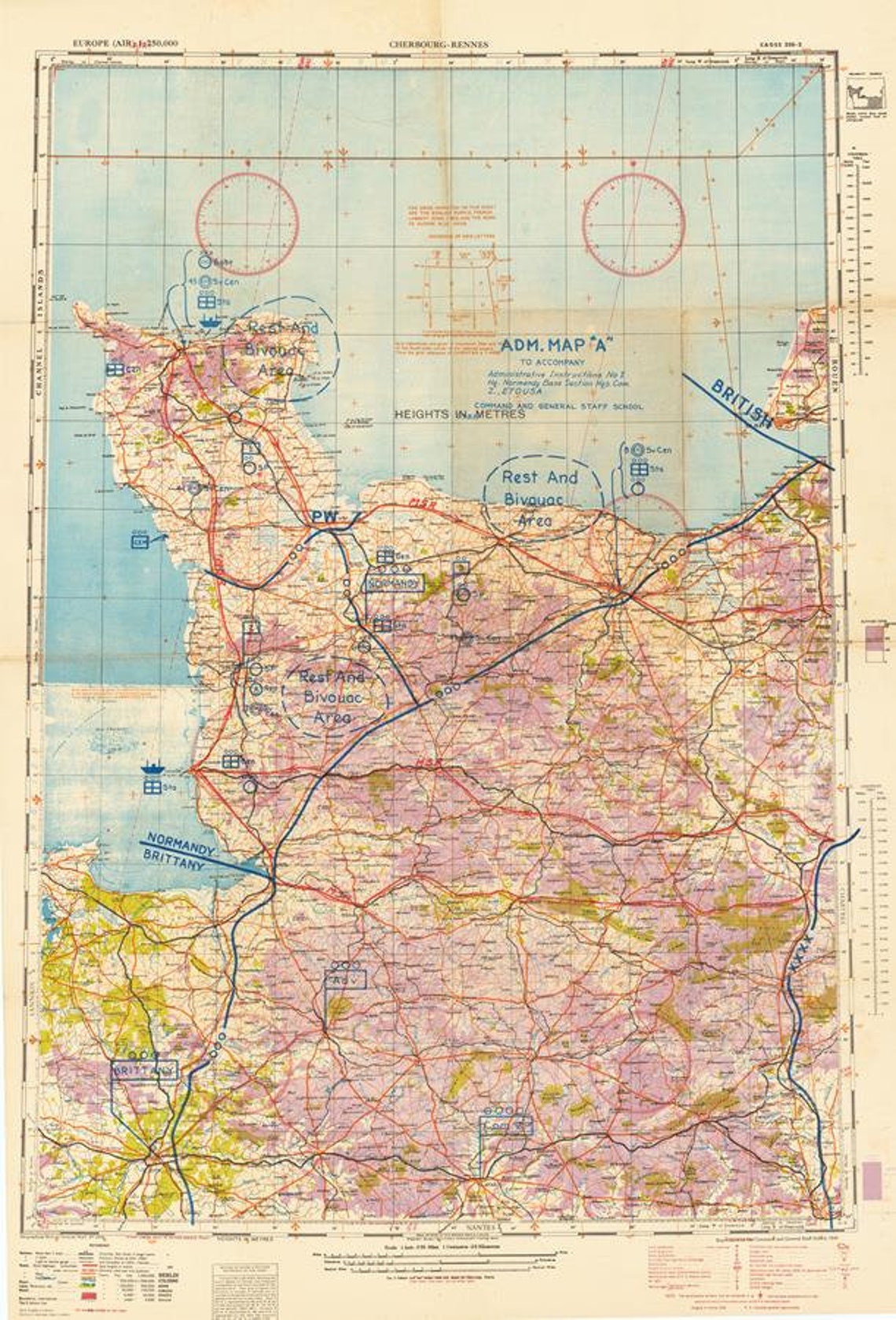 Old Map of Normandy Campaign 1943 Extremely Rare Map Fine - Etsy
