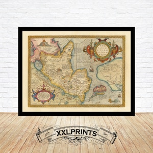 Tartary Map Print: 1581 Antique World Map, Fine Art Reproduction