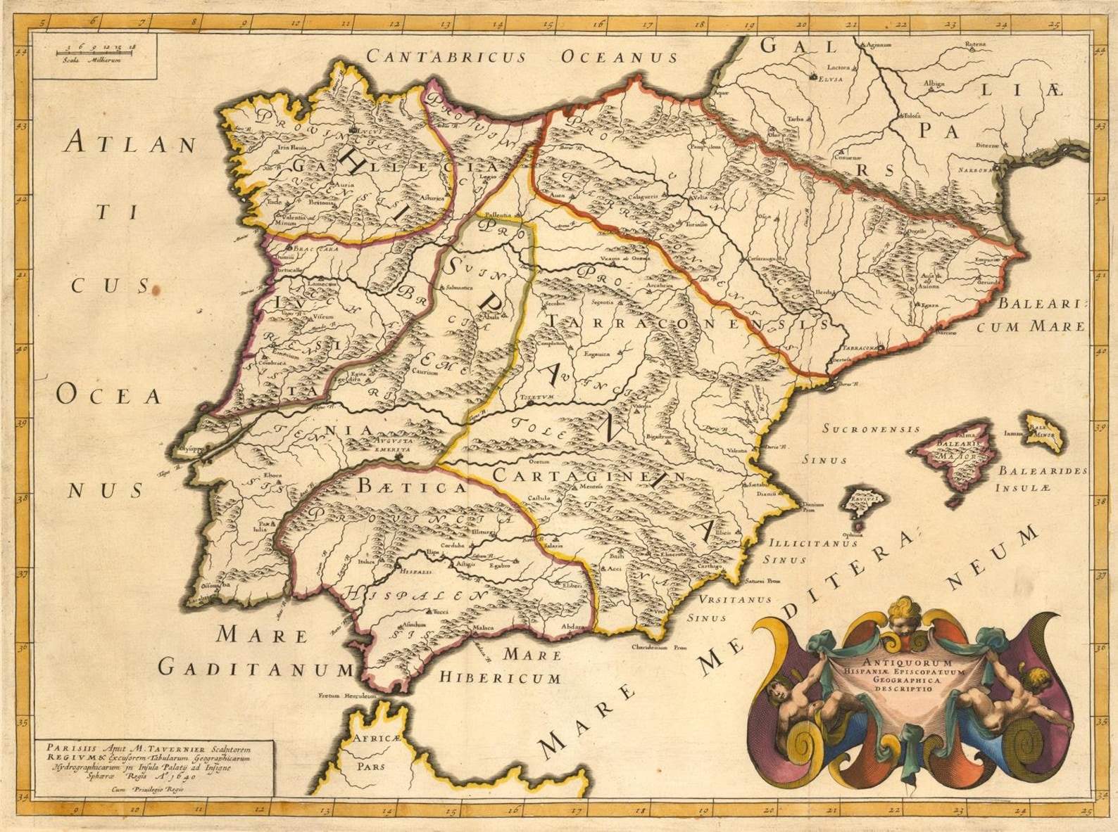Old Map of Spain 1640 Extremely Rare Ancient Map Fine Etsy