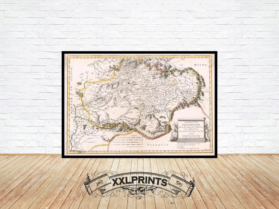 Transylvania Map Print: 1664 Ancient Fine Art Reproduction - Etsy