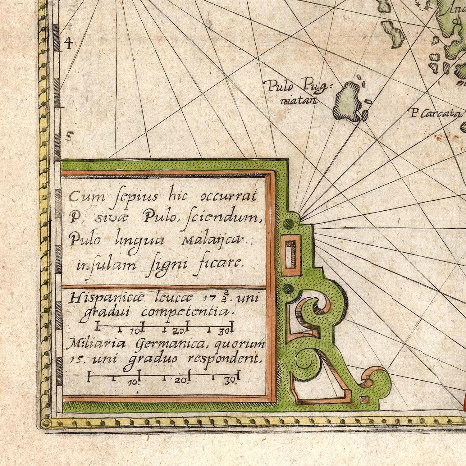 Java & Sumatra Ancient Map Print, 1595: Fine Art Reproduction - Etsy