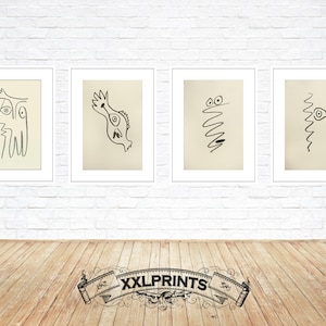 Picasso Buntstift Zeichnungen Print-Set: Fine Art Reproduktion