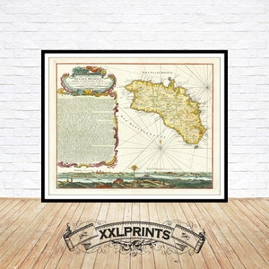 Old map of Minorca, Mahon and Fort St. Phillipe, 1757, rare map, antique, fine reproduction, large map, fine art print, oversize map print