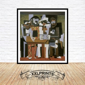 Picasso Three Musicians Print: Cubist Wall Art Reproduction