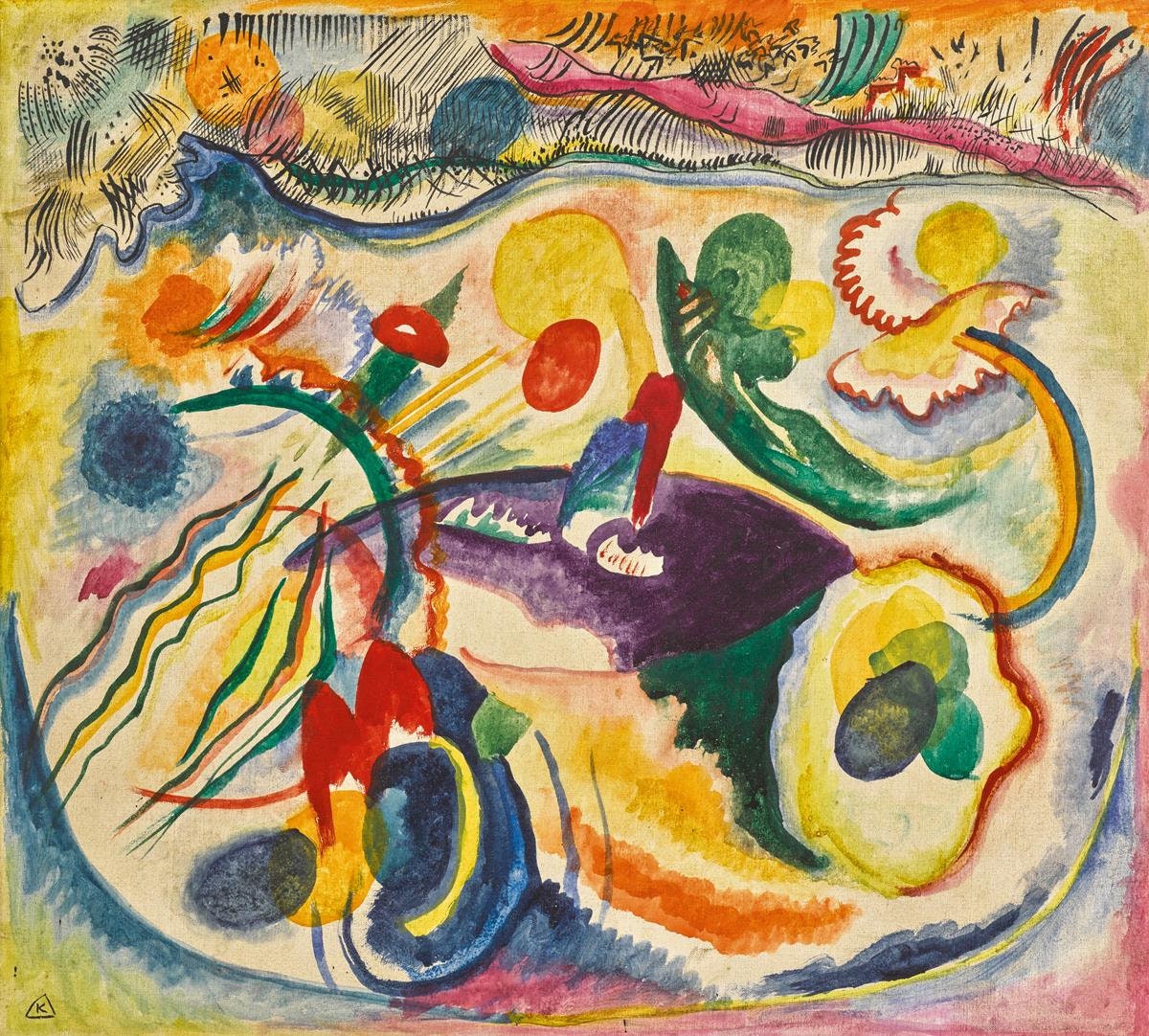 Wassily Kandinsky、DAS JUNGSTE GERICHT Kandinsky 'Das Jüngste Gericht' Abstrakter Kunstdruck: Fine Art