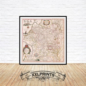 Lithuania Map Print: 1613 Ancient Reproduction, Fine Art