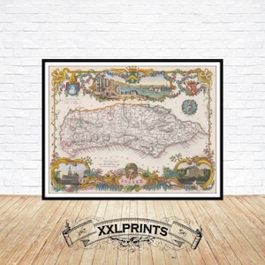 Old map of Sussex, 1840, rare map,  antique map, United Kingdom&#39;s counties,fine reproduction,large map,fine art print